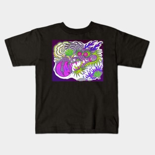 Neon Dragon With 4 Elements Variant 11 Kids T-Shirt